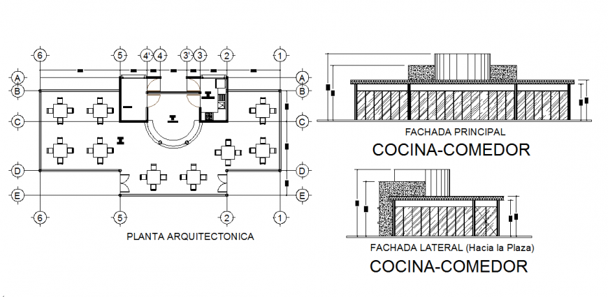 Dining Area Lay-out plan & Architectural detail