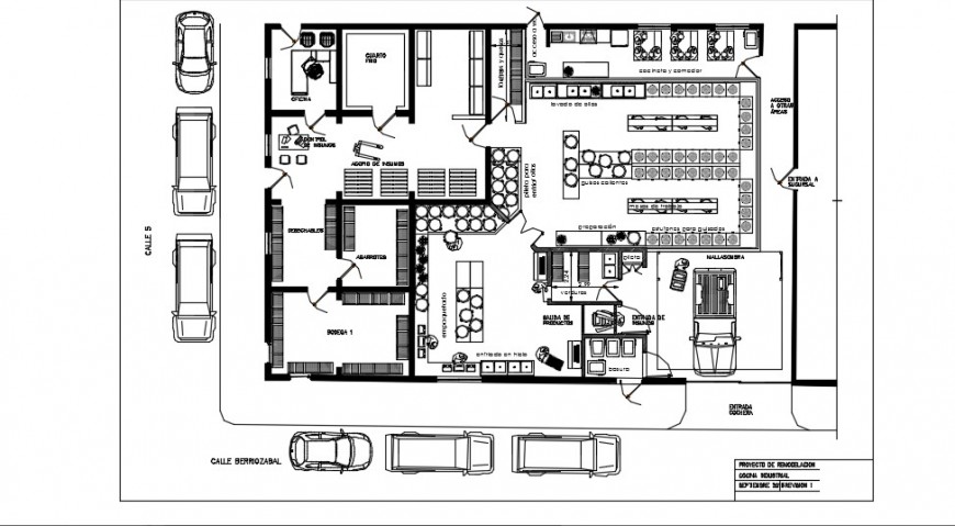 Dining area of a corporate building top view plan dwg file