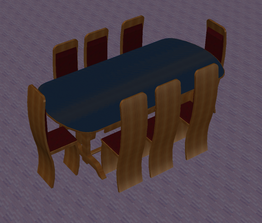 Dining furniture blocks detail 3d model of table and chair Autocad file