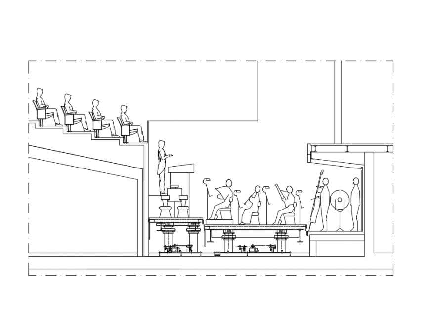 Ditch orchestra people cad blocks with instruments cad drawing dwg file