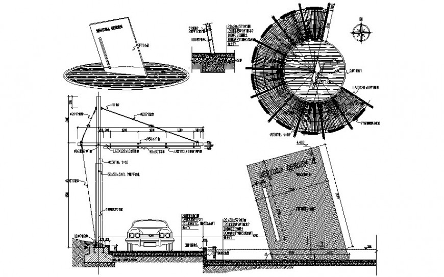 Drawing of road section 2d view in autocad file