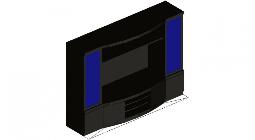 Drawing room furniture unit of show case layout file in autocad format