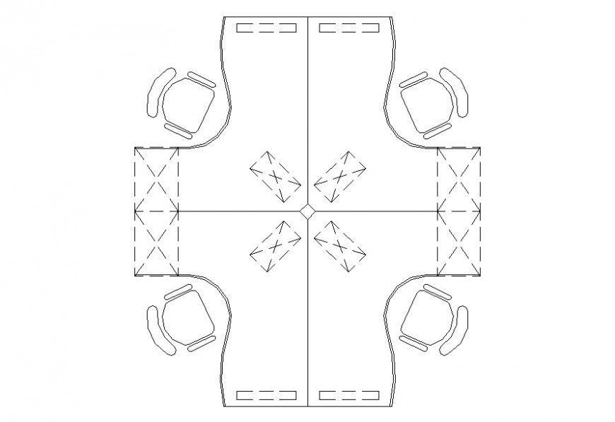 DWG file of table 2d model