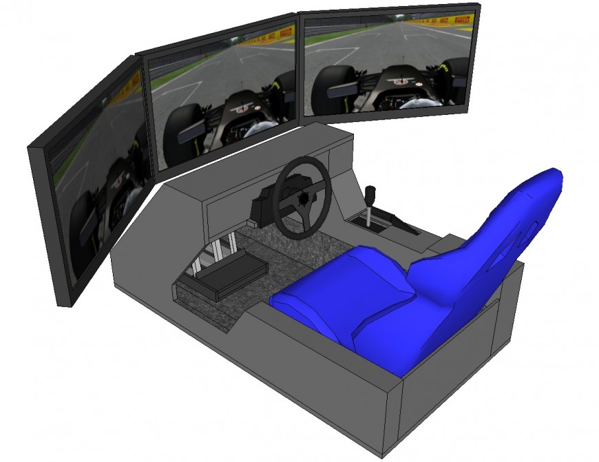 Dynamic electrical simulator 3d game equipment cad drawing details skp file