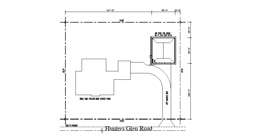 Elevation of building terrace and area plan 2d view dwg file