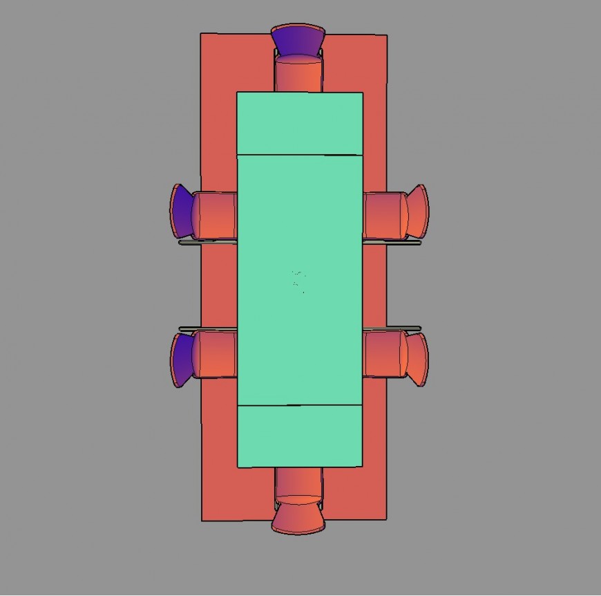 Elevation of dining table and chair detail 2d view CAD furniture unit autocad file