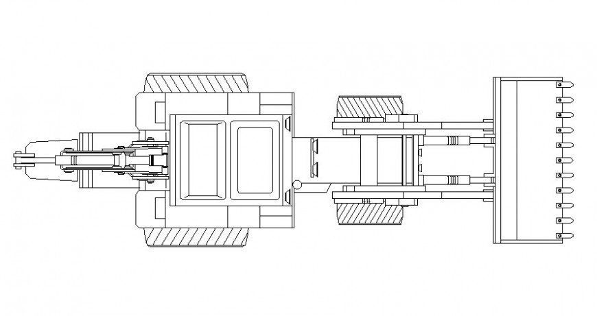Excavator machinery bulldozer civil construction equipment drawing