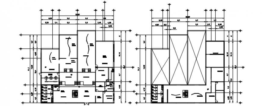 Exhibition center cad drawing