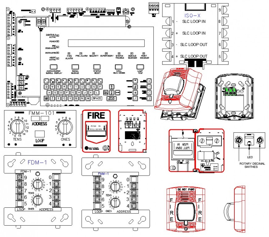 Filesystem details 2d drawing in autocad