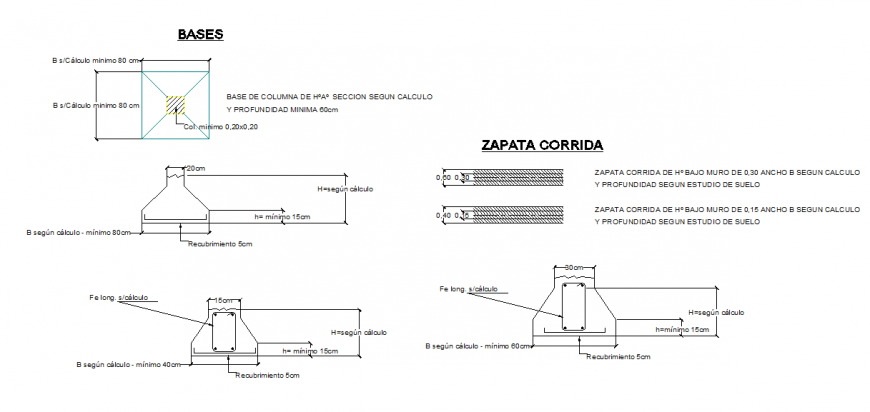 Foundation Construction Detail in this Autocad File