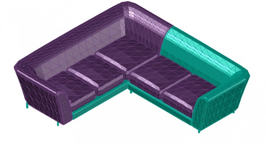 Furniture 3d blocks of sofa-set layout file in dwg format