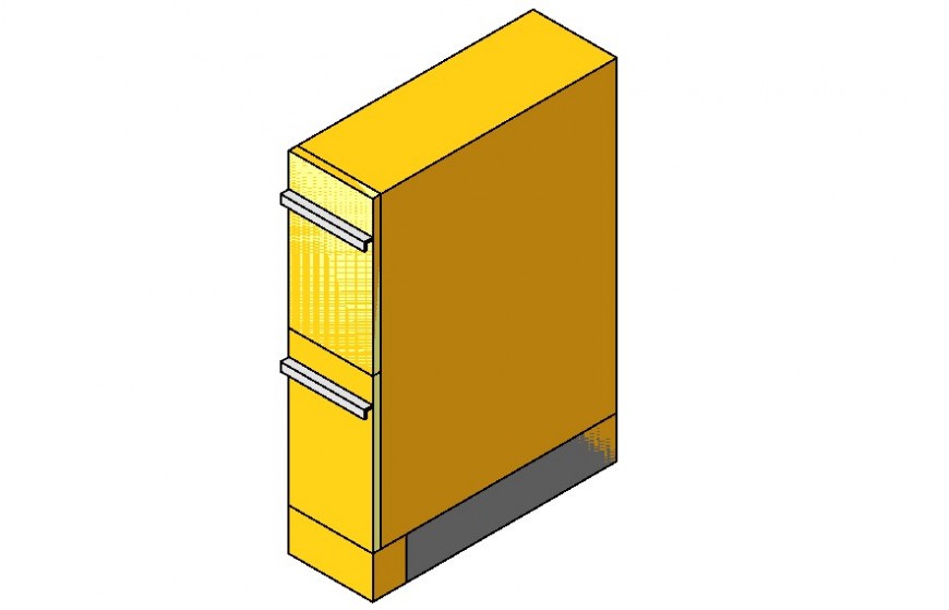 Furniture block 3d model Revit drawing