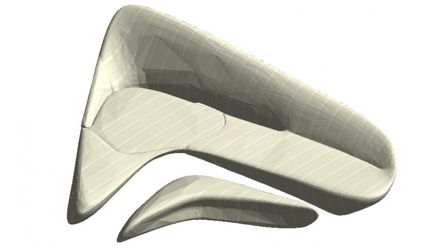 Furniture units of sofa-set detail drawing in sketch-up software