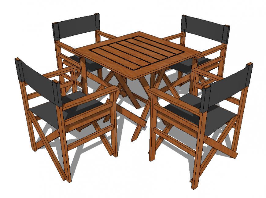 Garden coffee table furniture design cad drawing details dwg file