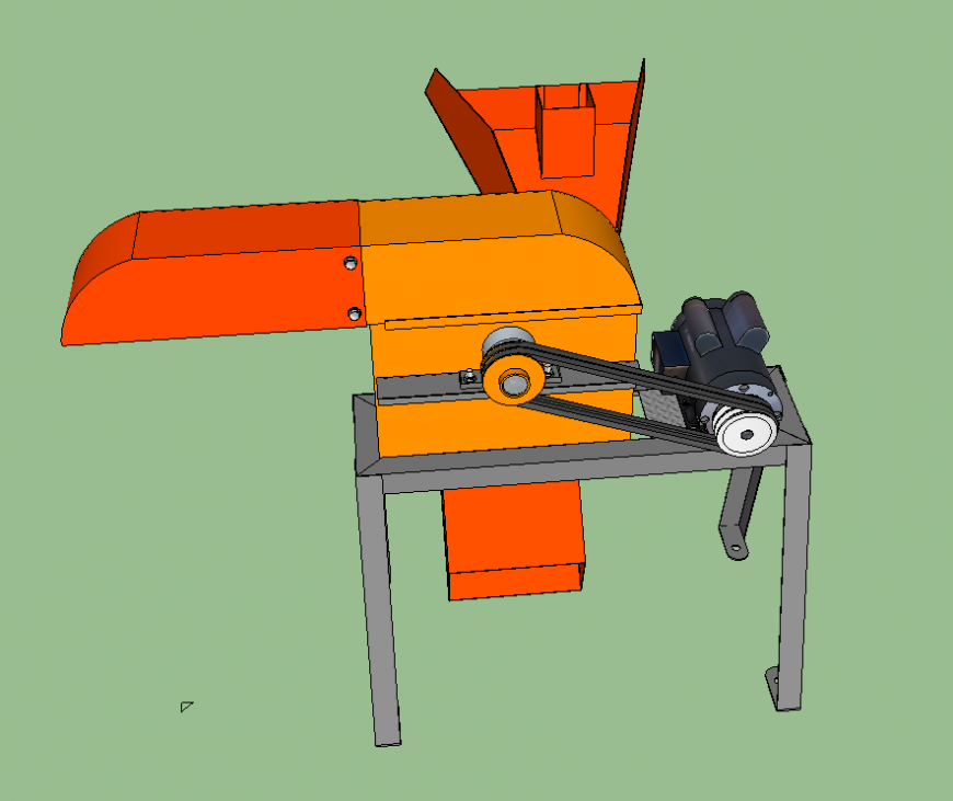 Grain dryer machine detail elevation 3d model layout Sketch-up file