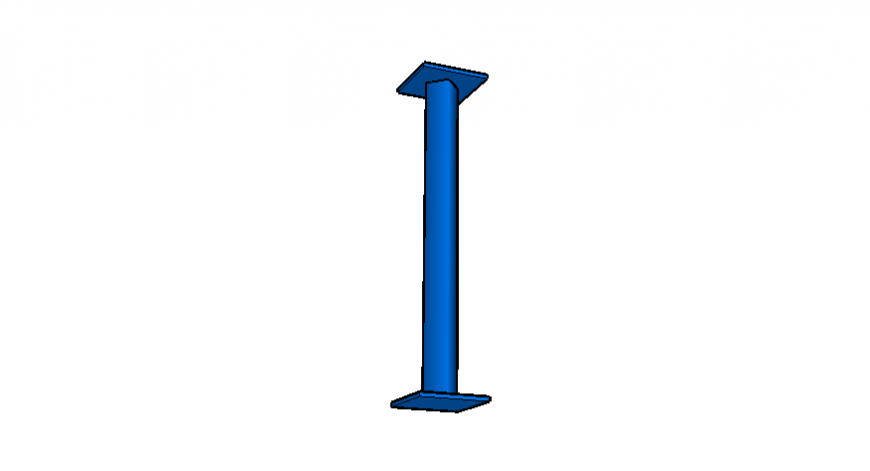 Guard rail 3d column design cad drawing details dwg file