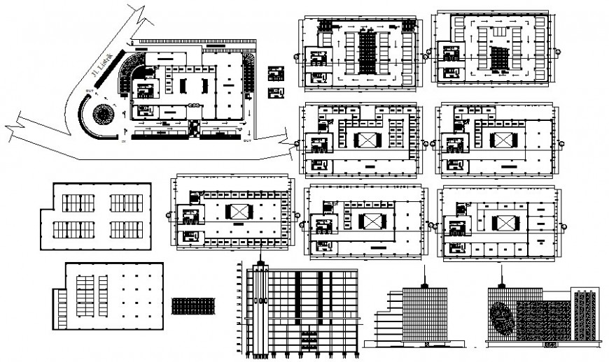 High rise building drawings in autocad software