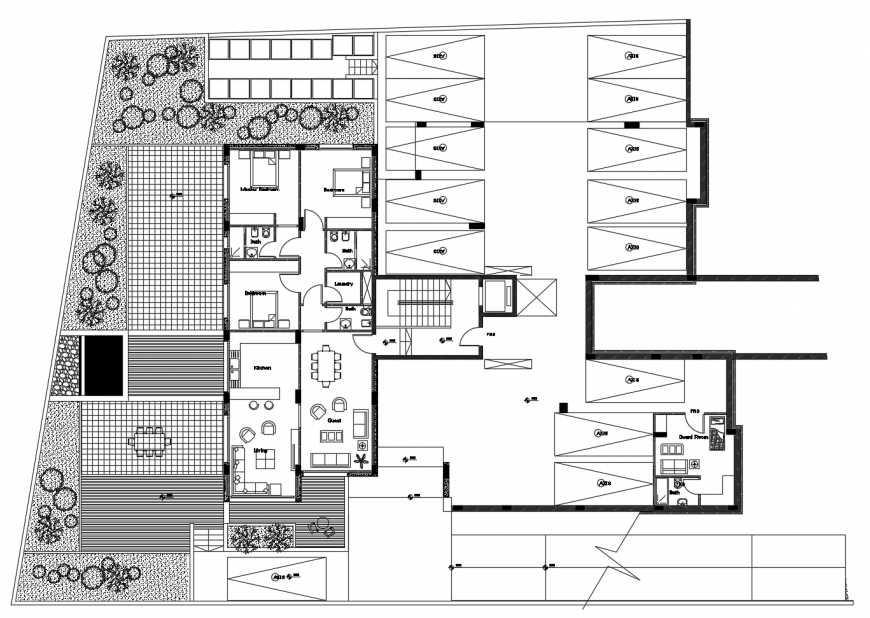 House layout plan detail 2d view autocad file
