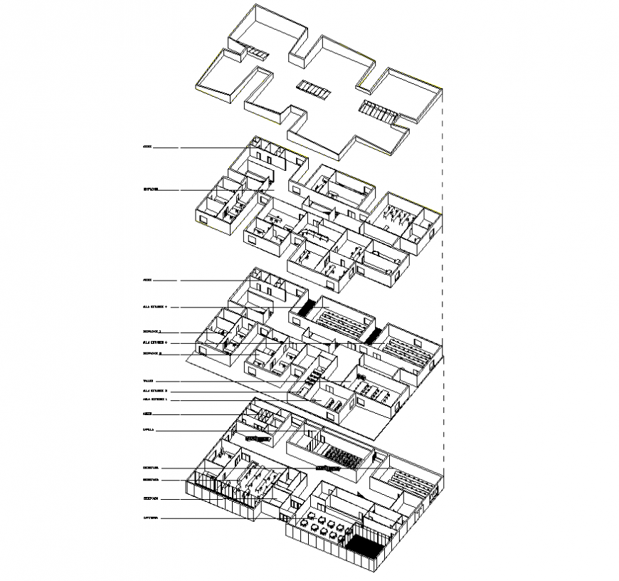 Housing building detail structural layout autocad file