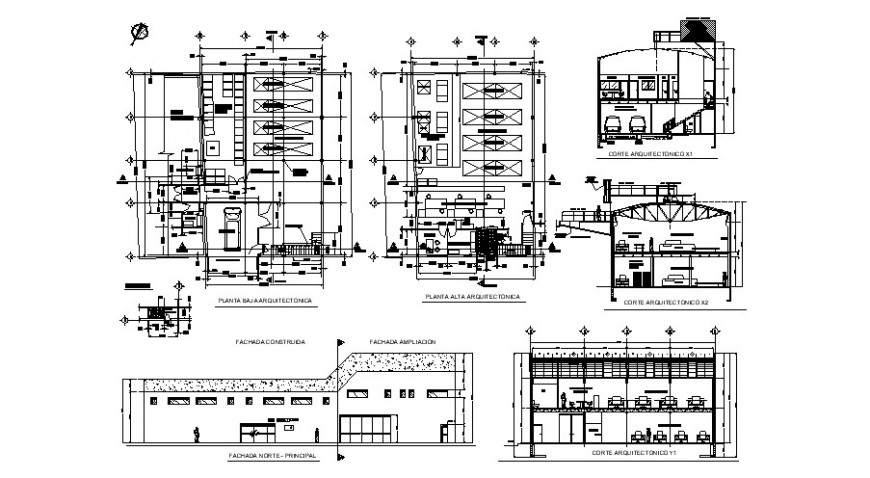 Industrial warehouse details 2d drawing layout autocad file