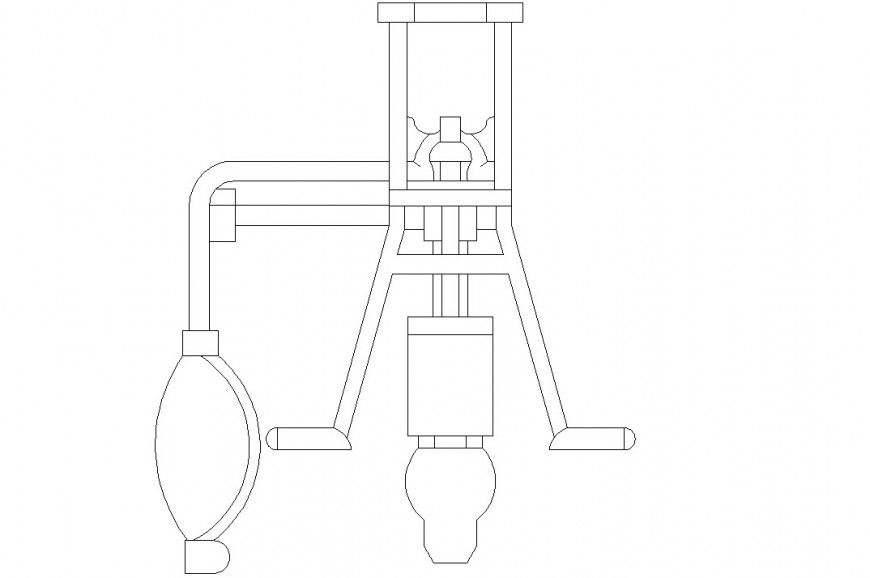 Iso-lateral Chest presser machine detail 2d view CAD gym equipment block layout file in dwg format.