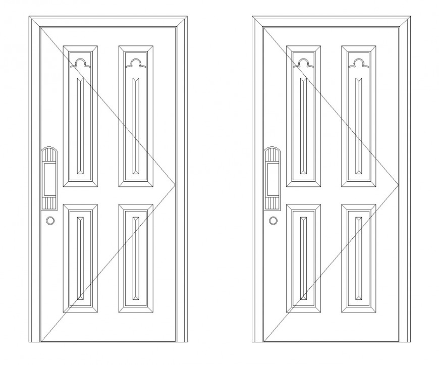 Kinds of modern door CAD block autocad file