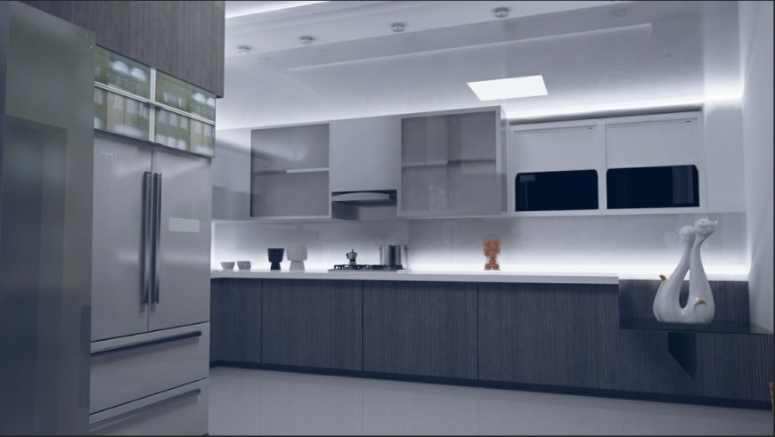Kitchen detail 3d interior model layout Photo file