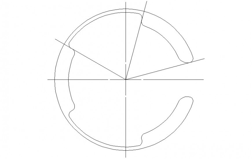 Line drawing of fasteners 2d view in autocad