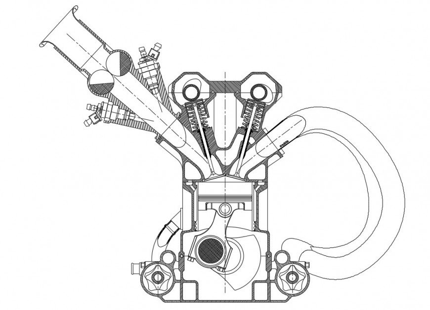 Machinery can detail 2d view CAD block layout file in dwg format