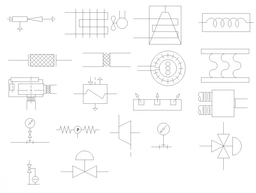 Mechanical HVAC symbols autocad file