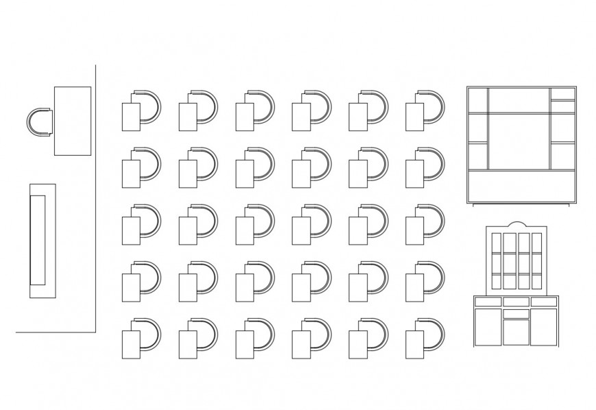 Meeting room multiple furniture blocks cad drawing details dwg file