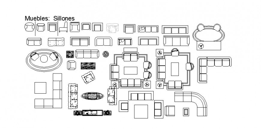 Miscellaneous furniture elevation blocks cad drawing details dwg file