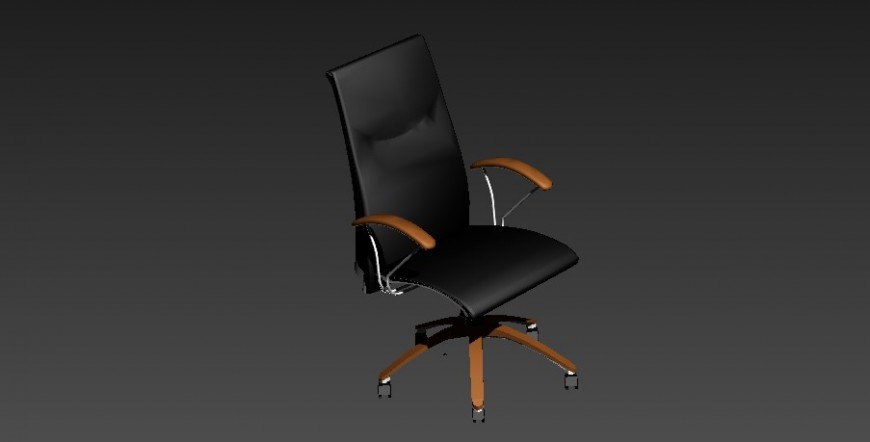 Movable office chair detail 3d model furniture block 3d max file