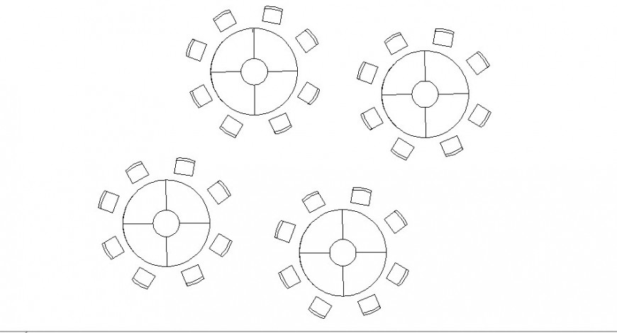 Multiple dining table elevation 2d blocks cad drawing details dwg file