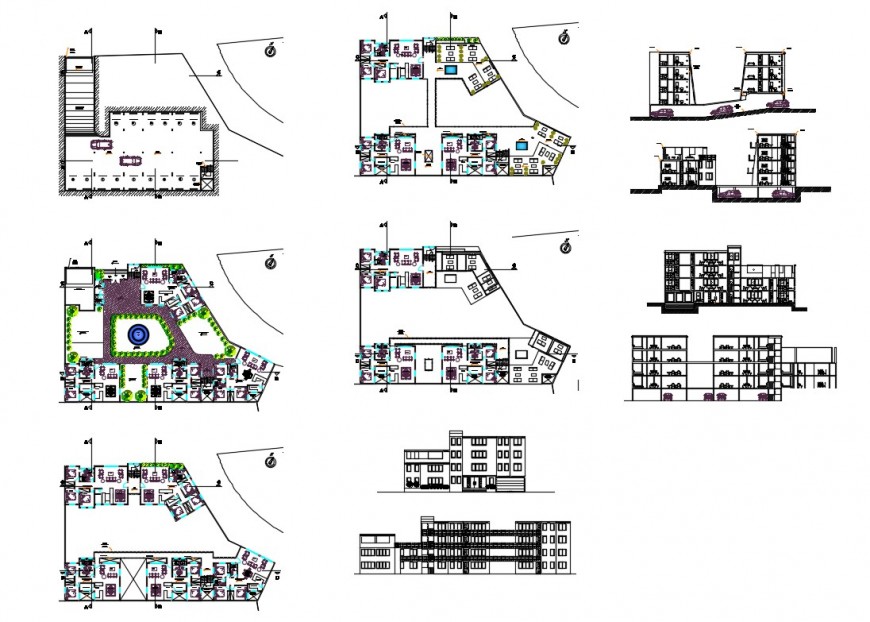 National university of san agustin faculty detailed architecture project dwg file