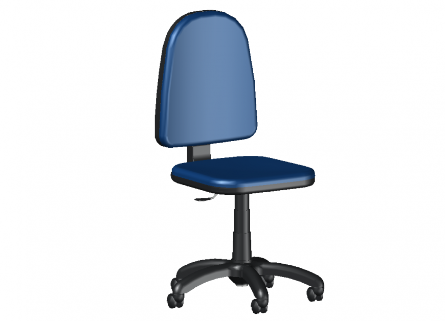 Office chair 3d model in dwg AutoCAD file.