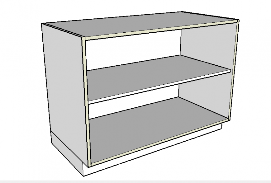 Open shoe rack 3d drawing in skp file.