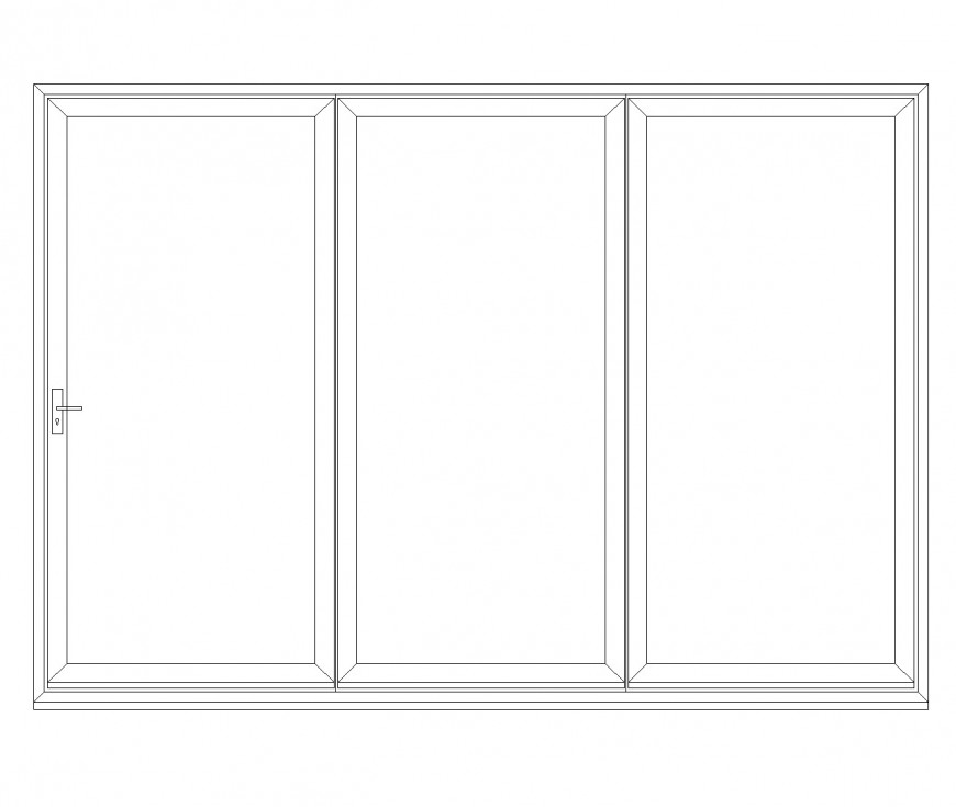 Panel Bifold doors dwg file
