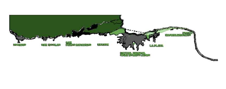 Parana coastal region green area and location map details dwg file