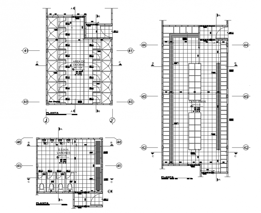 Plan of the sanitary public toilet 2d view autocad file