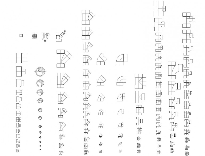 PVC Pipe And Fitting Class 8.5 detail dwg file