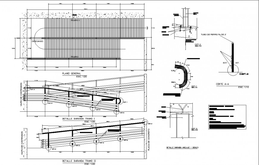 ramp plan , section and joinery drawing in dwg file.