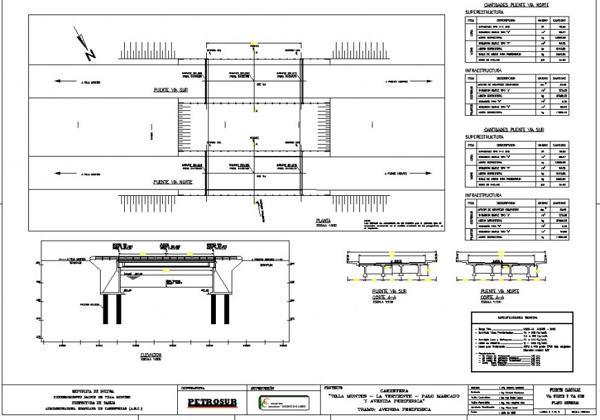 RCC bridge structure detail plan and elevation 2d view CAD block layout autocad file