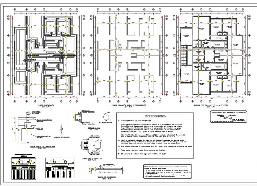 Reinforced concrete building plan layout file