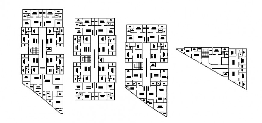 Residential apartment working plan 2d drawing in autocad