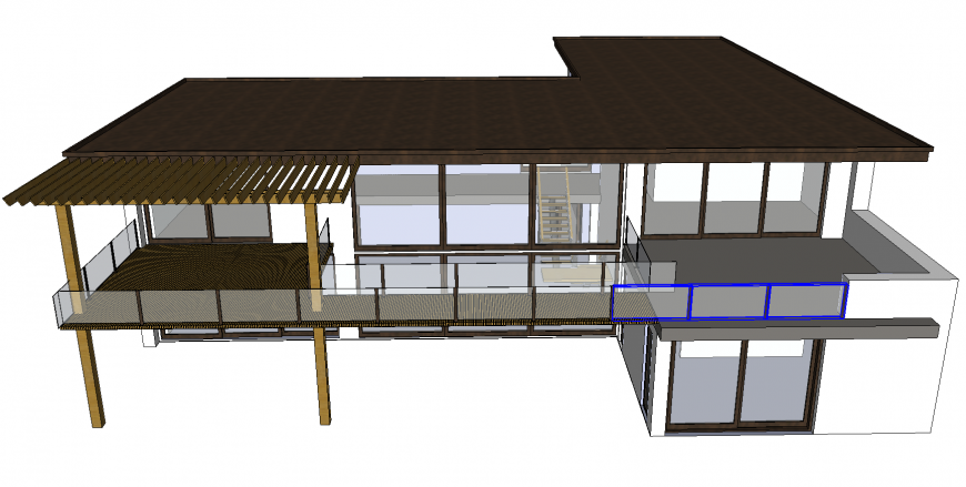 Residential bungalow detail drawings in sketch-up format