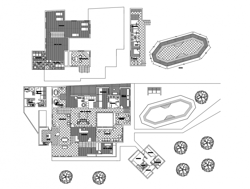 Residential house detail 2d view working plan autocad file