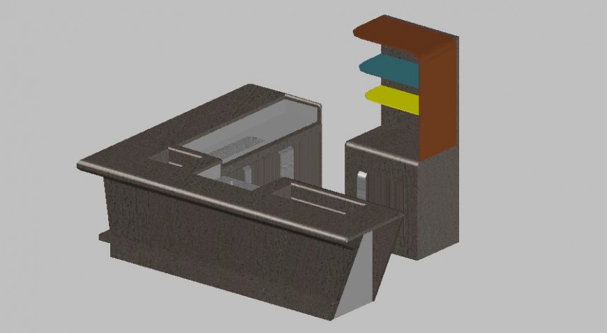Residential kitchen platform detail 3d model in Sketch Up file.