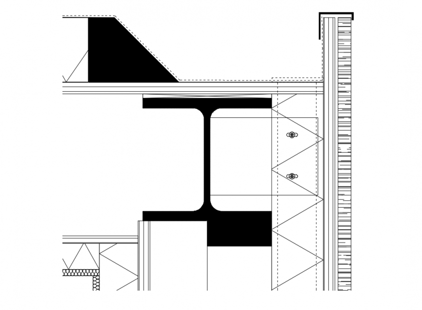 Retaining wall constructive structure cad drawing details dwg file