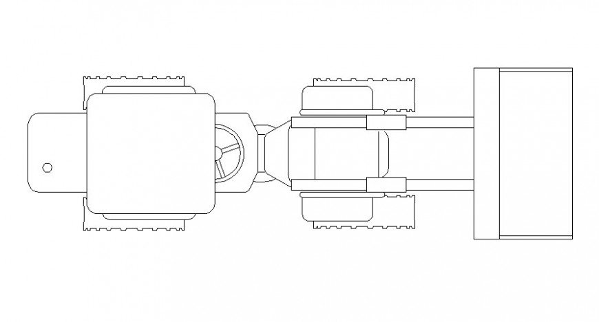 Road roller details drawing AutoCAD file